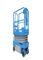 Στάσιμη αυτοπροωθούμενη υδραυλική ψαλιδιού ανελκυστήρων όρθια τύπων μπλε ζωή υπηρεσιών χρώματος μακριά